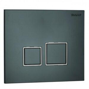 Siamp Square Black Πλακέτα για Καζανάκια Διπλής Λειτουργίας 111983