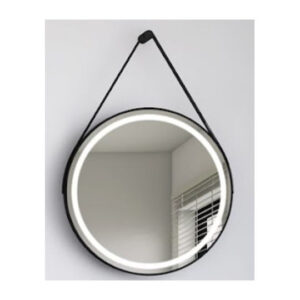 Imex Kenia KENI017/60NG Στρογγυλός Καθρέπτης Μπάνιου Led 60x60cm Μαύρος