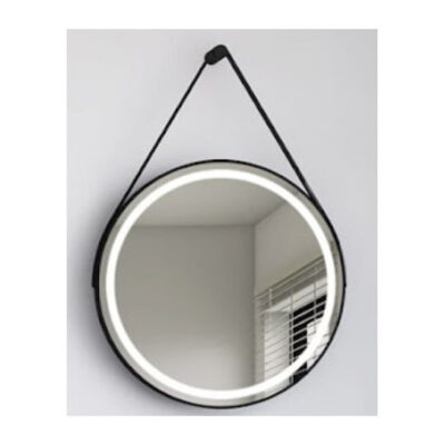 Imex Kenia KENI017/60NG Στρογγυλός Καθρέπτης Μπάνιου Led 60x60cm Μαύρος
