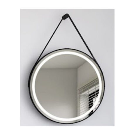 Imex Kenia KENI017/60NG Στρογγυλός Καθρέπτης Μπάνιου Led 60x60cm Μαύρος 