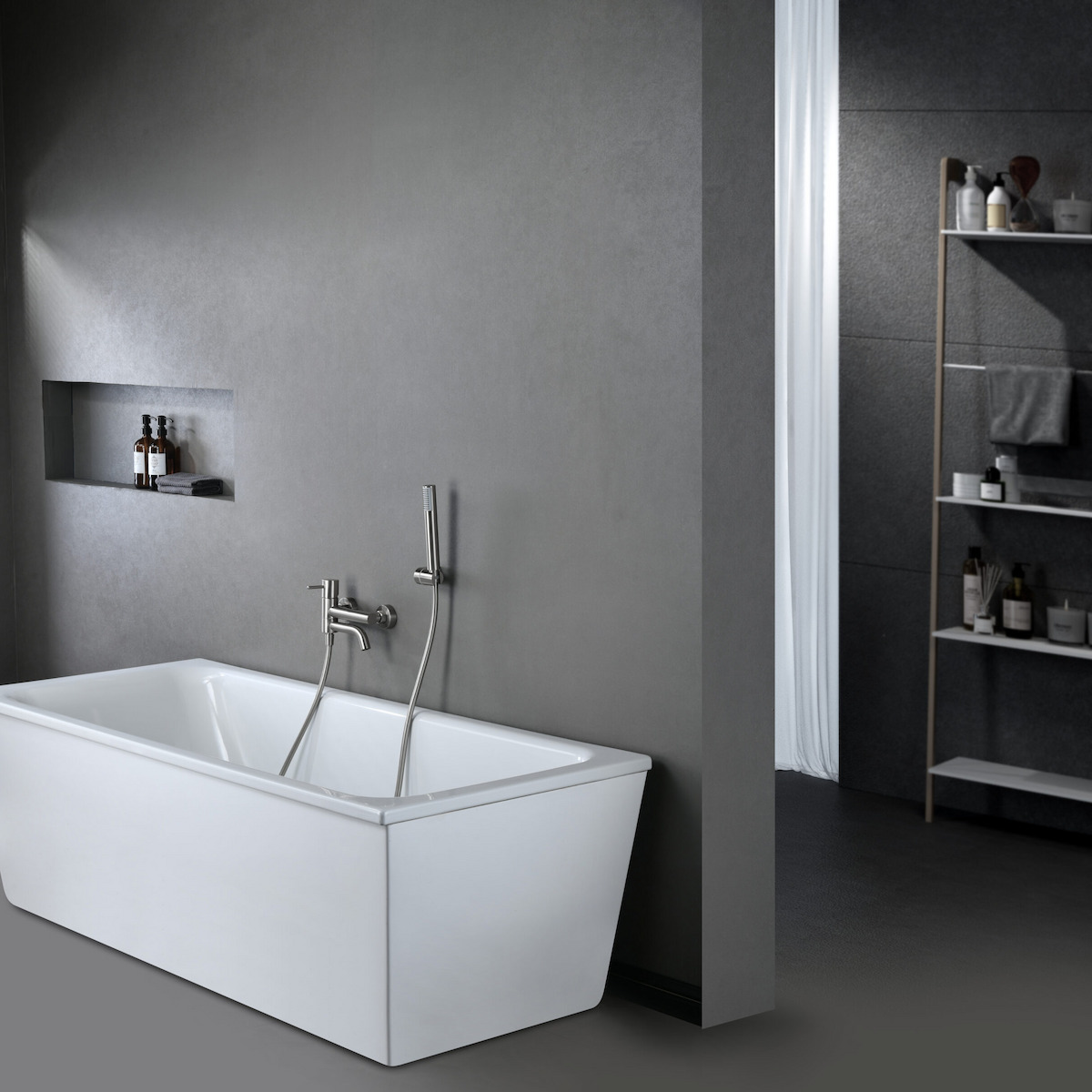 Imex Monza BDM039-4NQ Αναμεικτική Μπαταρία Μπανιέρας Πλήρες Σετ Νίκελ Ματ Imex Monza BDM039-4NQ Αναμεικτική Μπαταρία Μπανιέρας Πλήρες Σετ Νίκελ Ματ